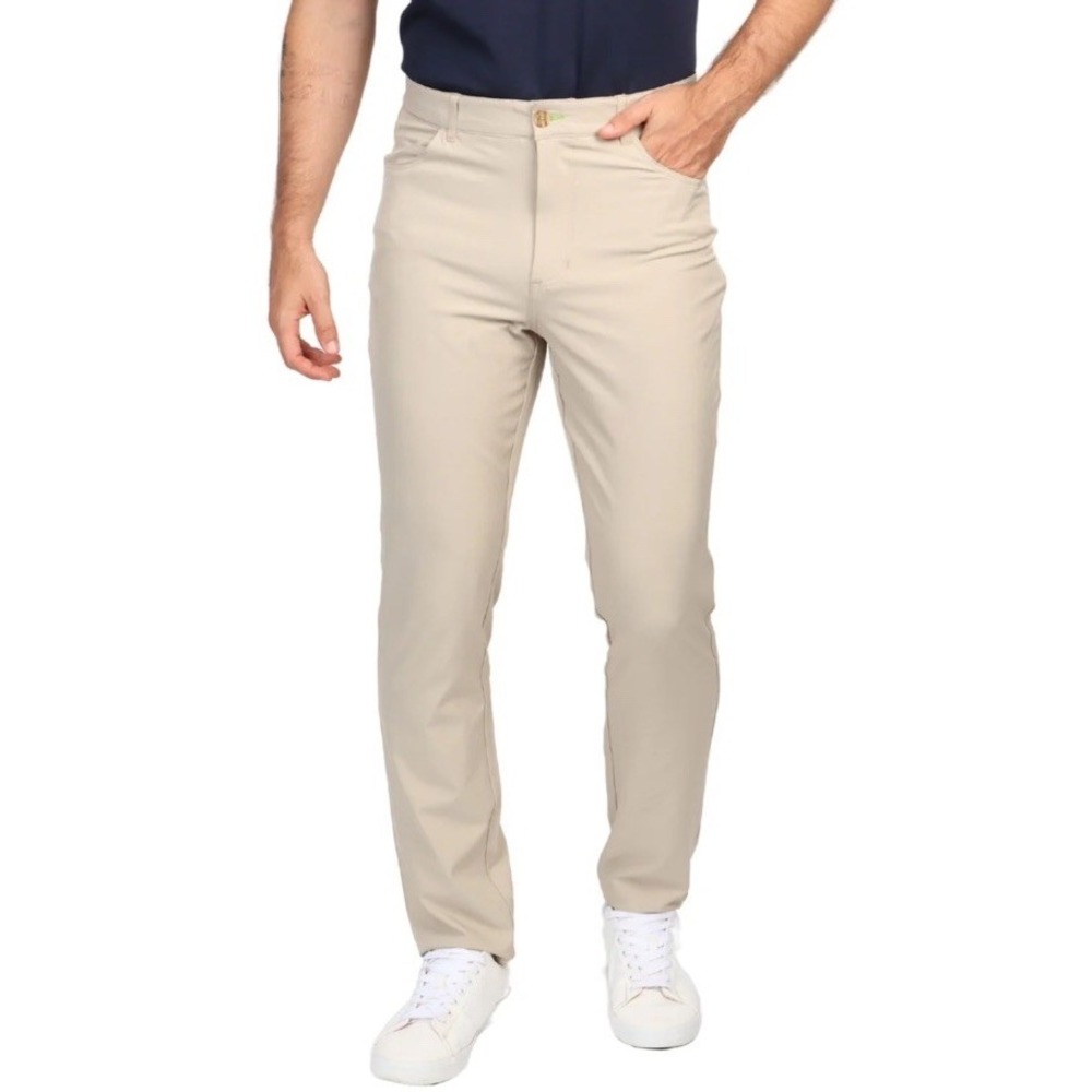 NWT TailorByrd Mens 33/32 Golf Chino Pants 5 Pocket Performance Khaki Brown